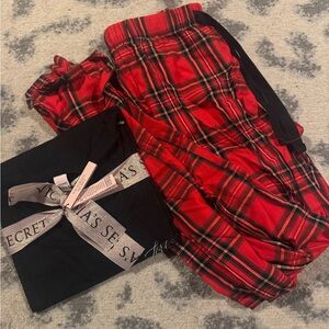 Victoria's Secret Red Plaid Pajama Set